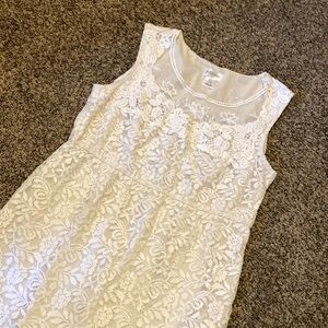 White Lace Motherhood Maternity Tank